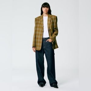 Tibi Hopper Plaid Dennis Blazer Sz 8